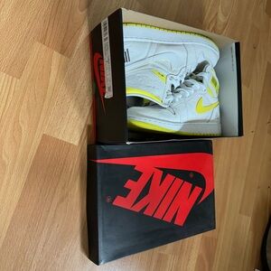 Jordan  White and Yellow Sneakers